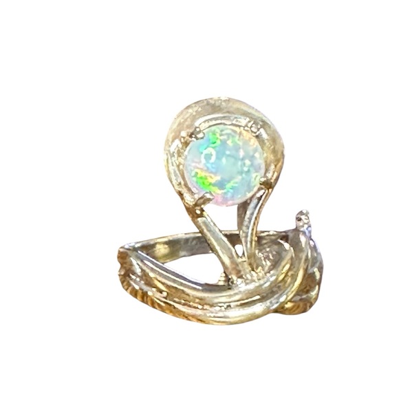 Opal ring Sterling Silver 925 Size 7.5 - Picture 8 of 9